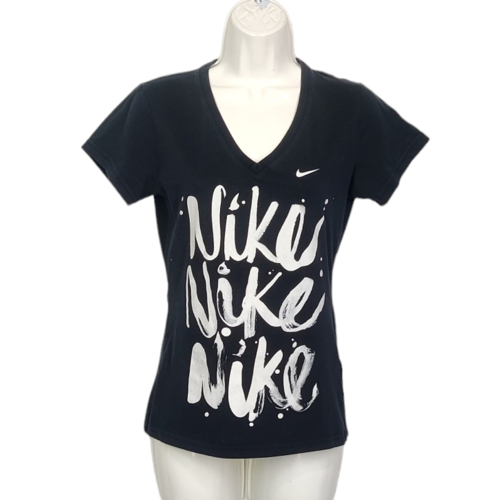 Nike women's tee, slim fit, size small, v neck.